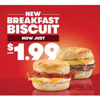 The new Breakfast Biscuit is only $1.99 at Wendy's