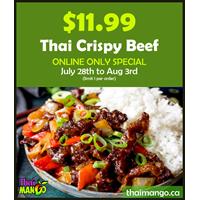 Thai Crispy Beef for $11.99 at Thai Mango