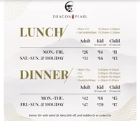 Lunch & dinner buffet at Dragon Pearl Buffet