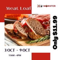 Enjoy Delicious MEAT LOAF for $11.99 at KSJ Monster Pub and Restaurant