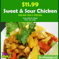 Sweet and Sour Chicken for $11.99 at Thai Mango