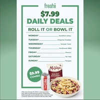 Daily deals at Freshii