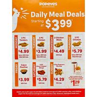 Popeyes Canada Daily Deals 2022