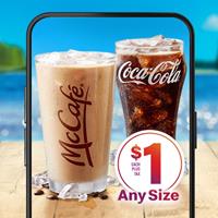 Get ANY SIZE Fountain or Iced Coffee for $1 plus tax exclusively on the app