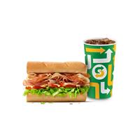 Buy any 6 inch sandwich with a drink, get a second 6 inch sandwich for $1.00 at Subway