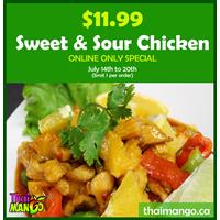 Sweet & Sour Chicken for $11.99 at Thai Mango