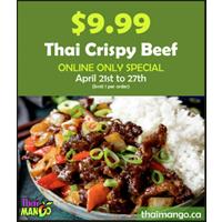 Thai Crispy Beef for $9.99 at Thai Mango