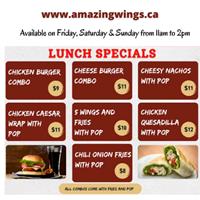 Lunch Specials at Amazing Wings Guys